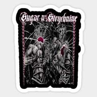 ""SUGAR N STRYCHNINE" (HEART AND BRAIN) Sticker